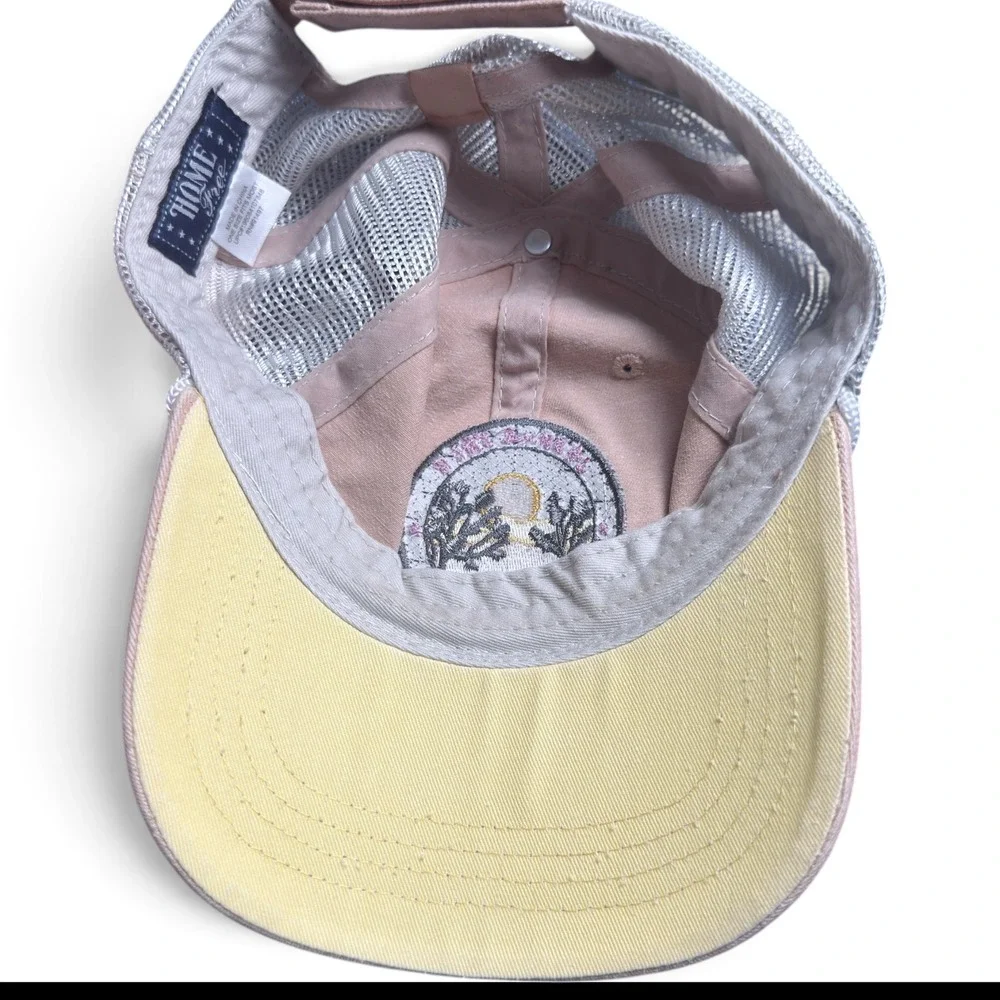 Joshua Tree National Park Trucker Hat Home Free Peach Pink Mesh Embroidered OSFM